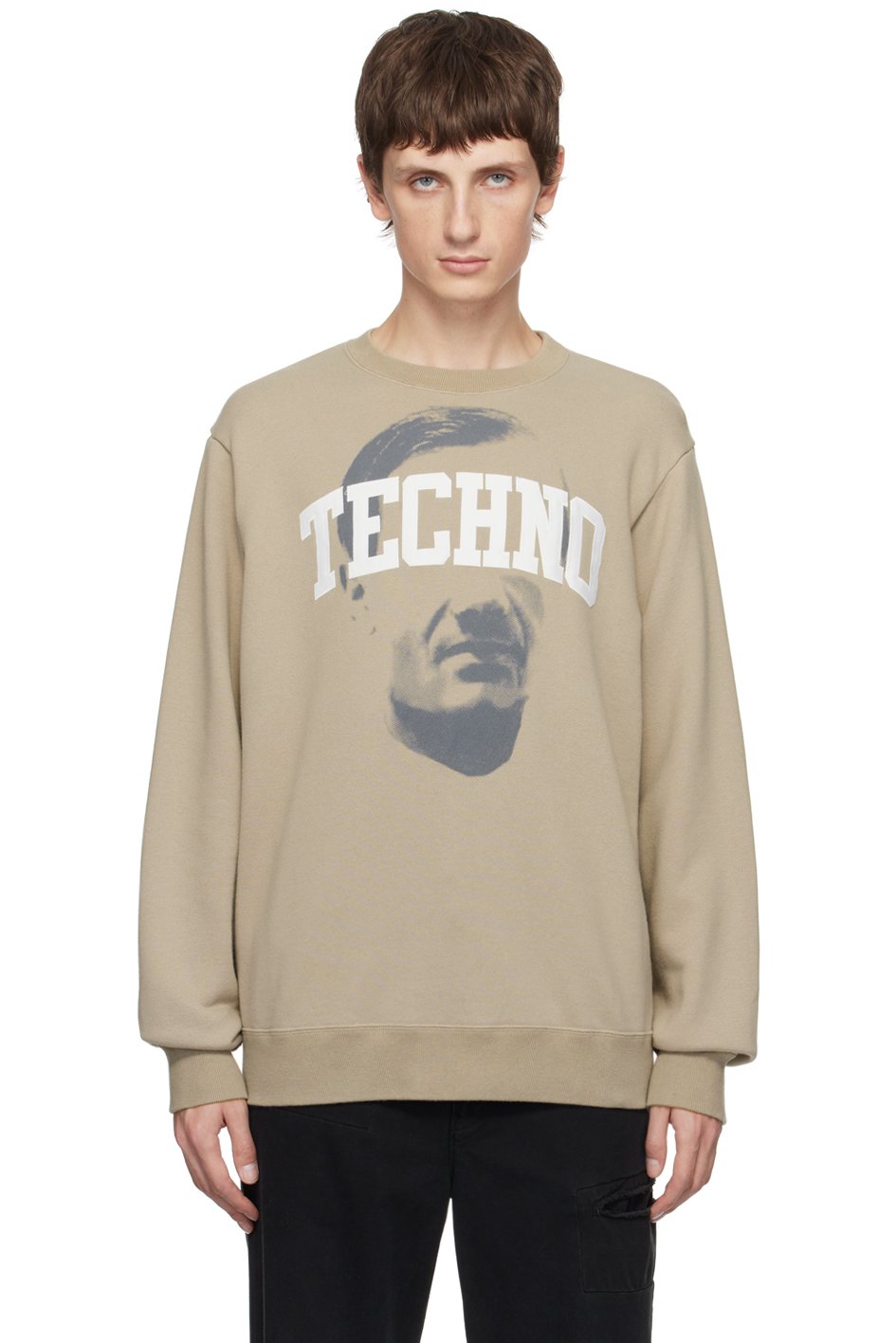 UNDERCOVER - Pull molletonné 'Techno' beige