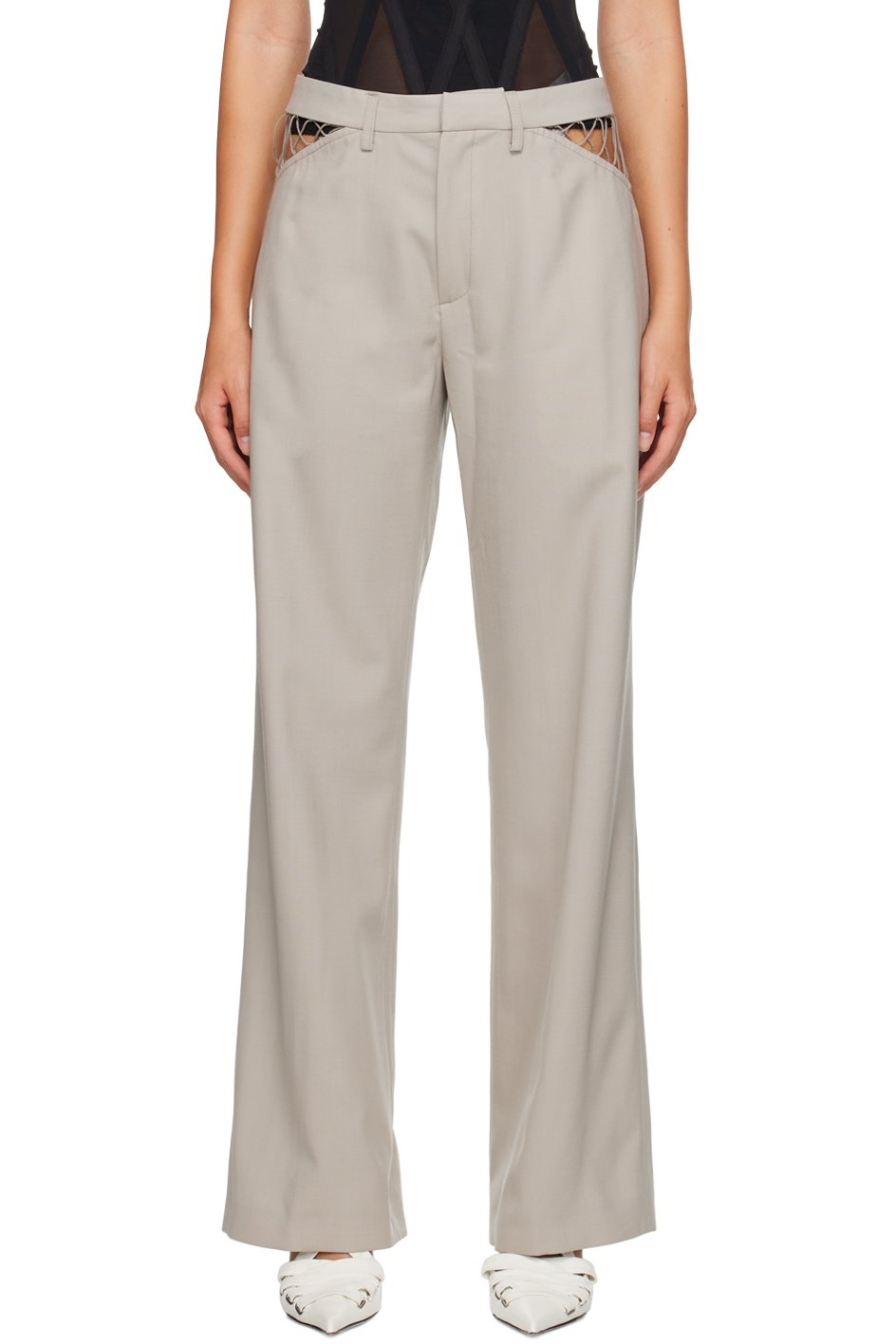 Dion Lee - 토프 레이스 슬랙스