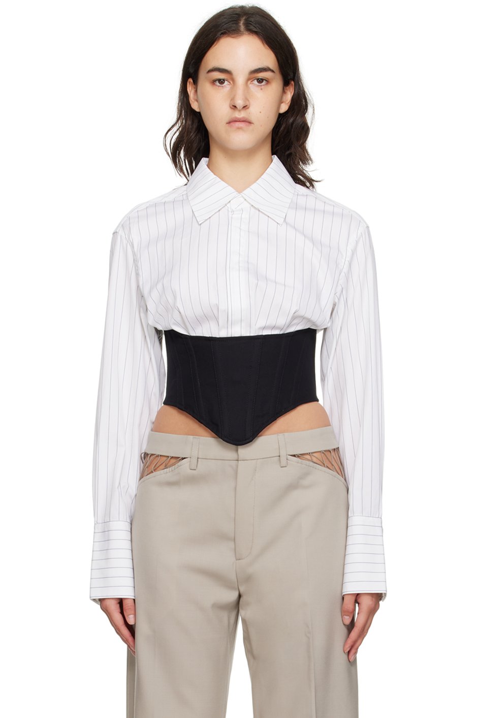 Dion Lee - 화이트 인터널 셔츠