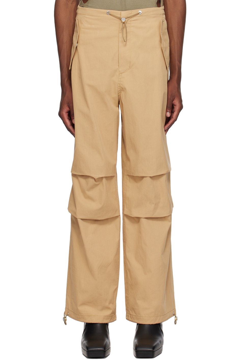 Dion Lee - Beige Toggle Parachute Trousers