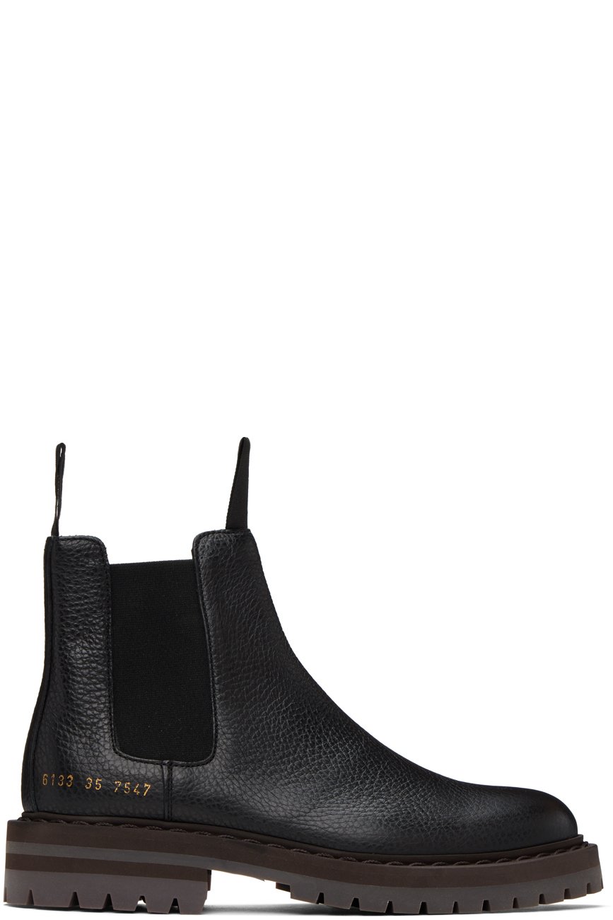 Common Projects - Bottes chelsea noires en cuir