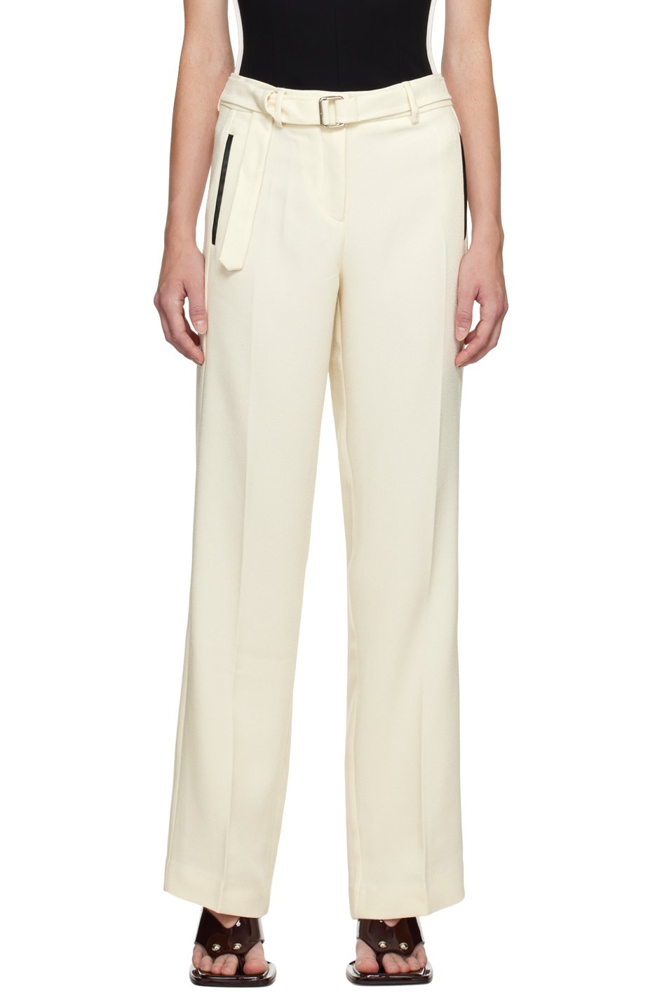 Paris Georgia - Pantalon Basil blanc cassé