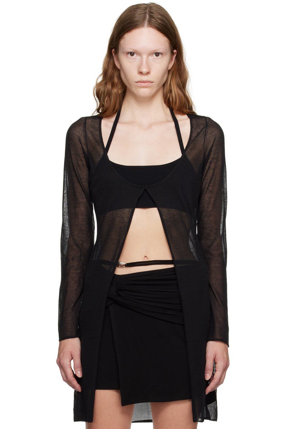 Paris Georgia - Ensemble de cardigan et débardeur Jasmine noirs