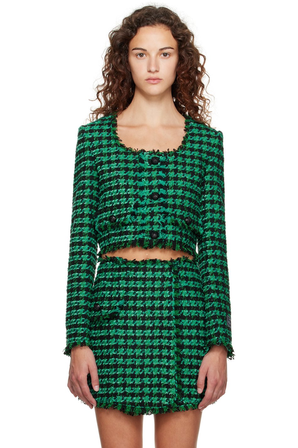 MSGM - Blouson vert à carreaux
