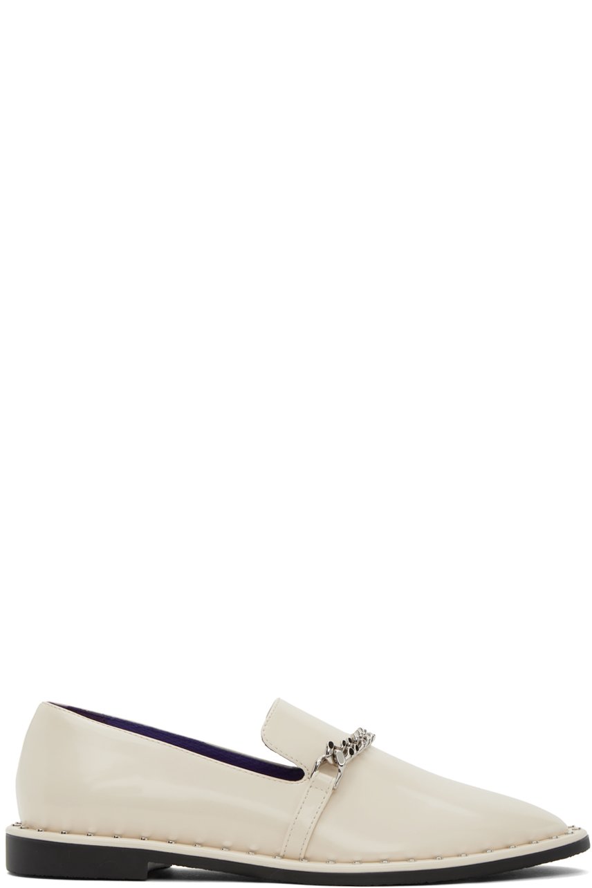 Stella McCartney - Flâneurs blanc cassé à chaine Falabella