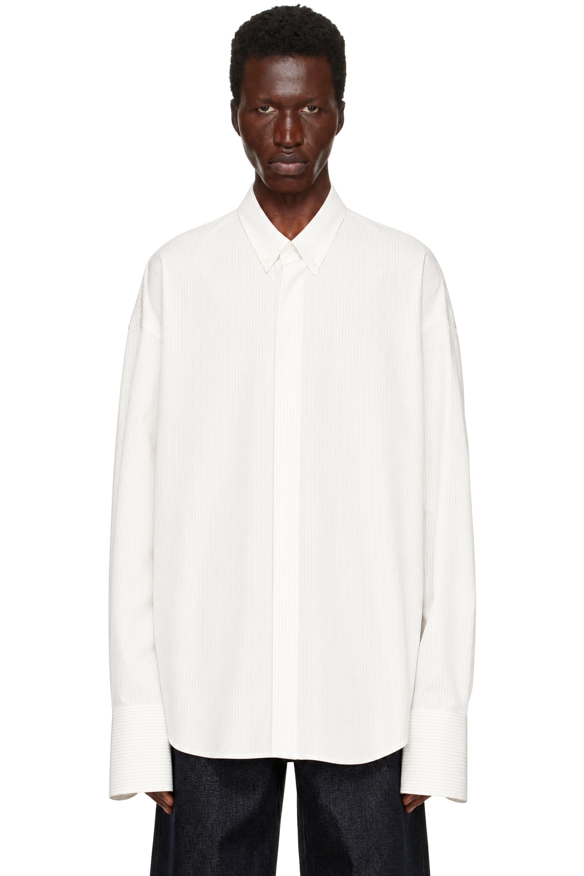 AMI Paris - Off-White & Pink Oversize Shirt