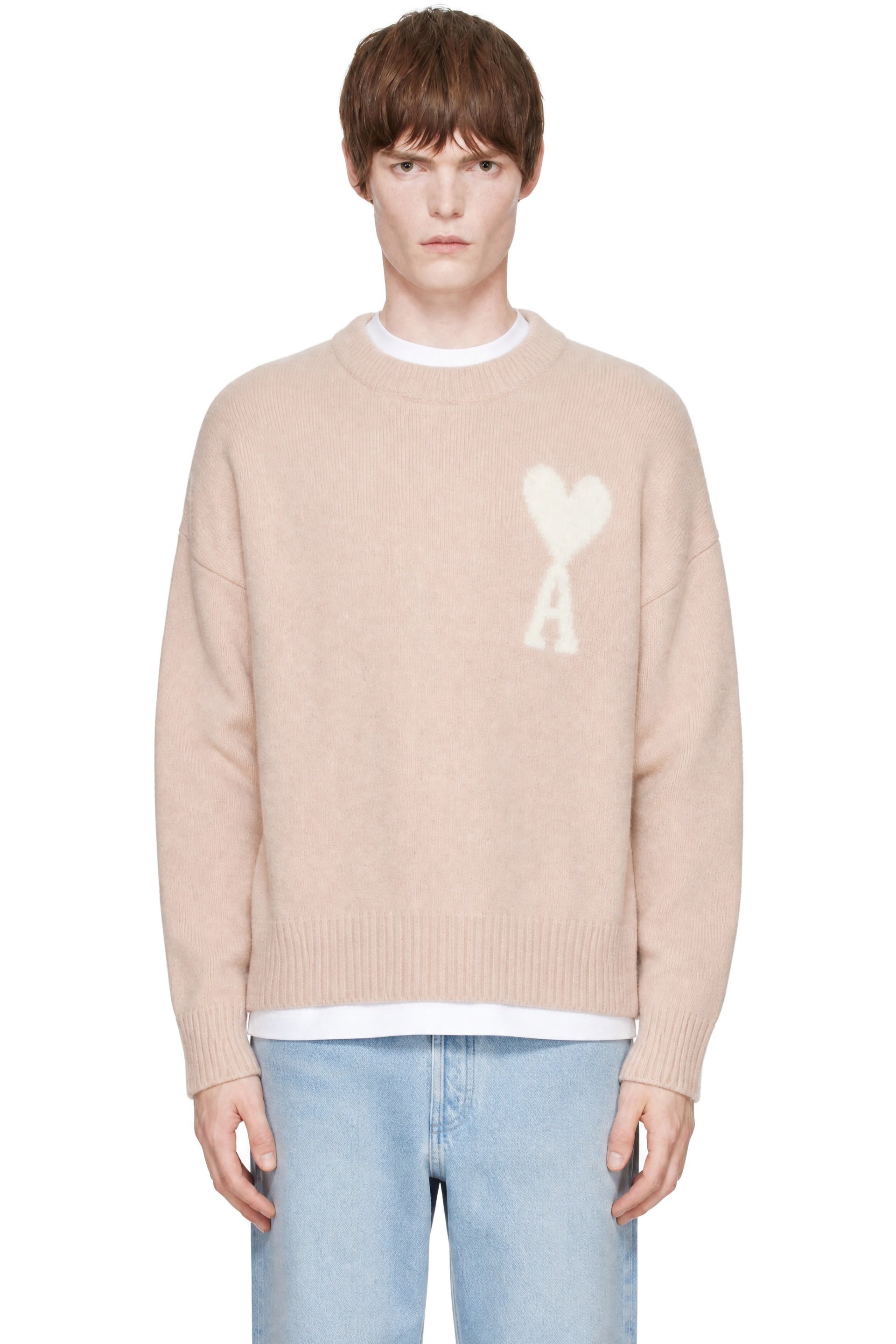 AMI Paris - Pink Ami de Coeur Sweater