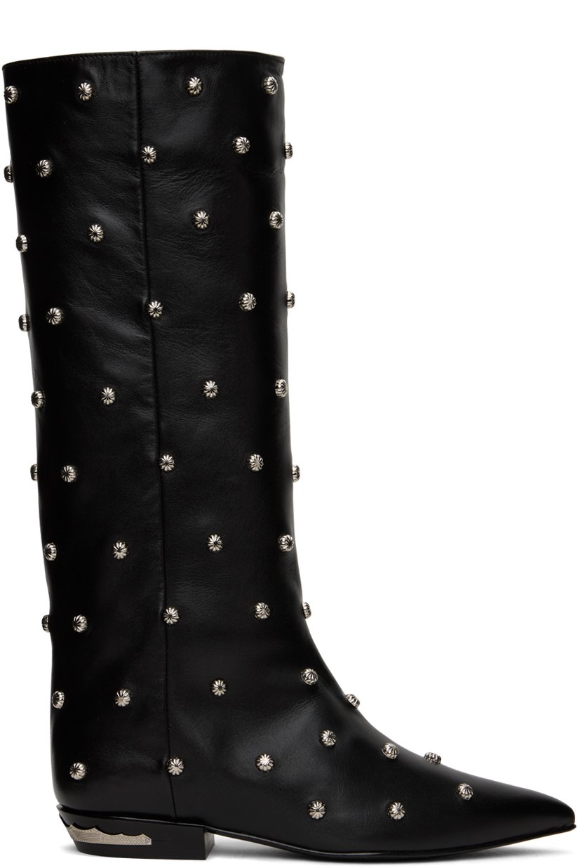 Toga Pulla - SSENSE Exclusive Black Embellished Boots