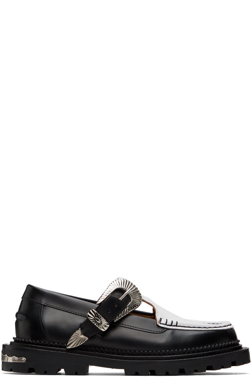Toga Pulla - Black & White Hardware Loafers