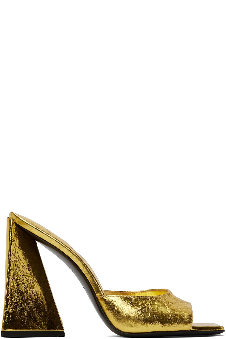 The Attico - Gold Devon Mules