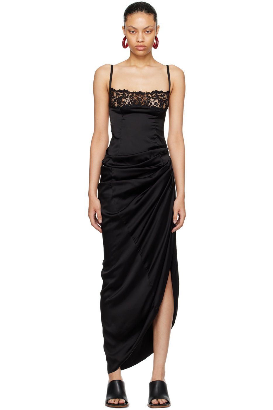 JACQUEMUS - Black Le Chouchou 'La Saudade Longue Brodée' Maxi Dress