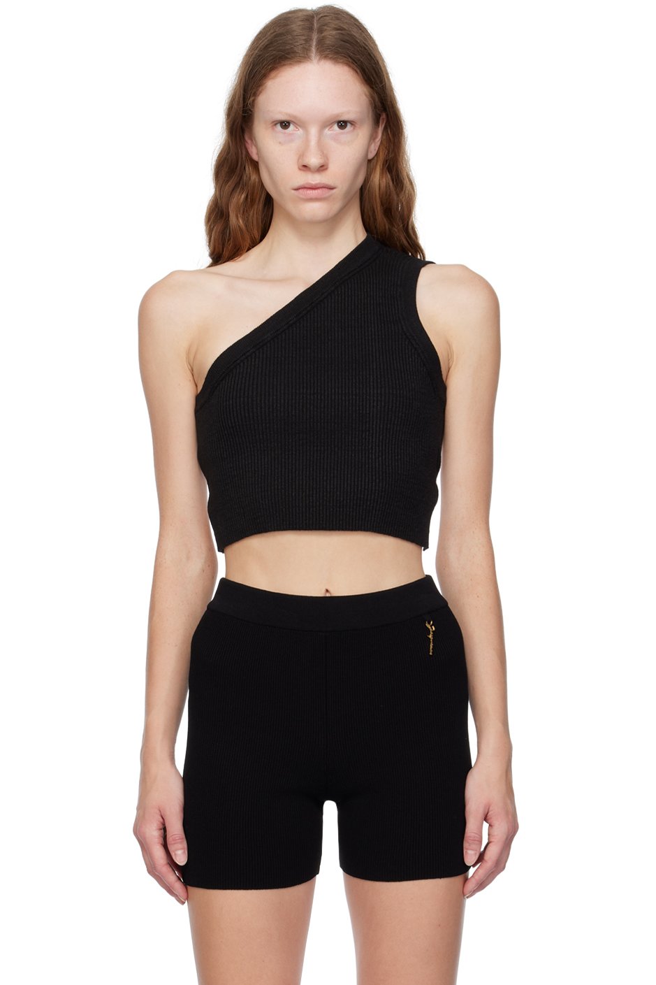JACQUEMUS - Débardeur Ascu noir en tricot - Le papier