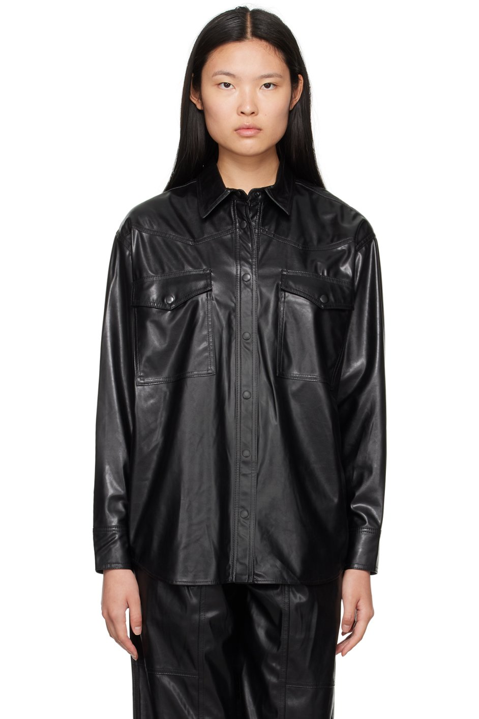 ISABEL MARANT ETOILE　レザージャケット　本革　ブラック ウィメンズ用 Isabel Marant Etoile 最新コレクション | SSENSE 日本