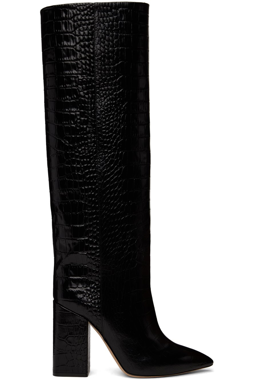 Paris Texas - Black Croc Anja 100 Boots