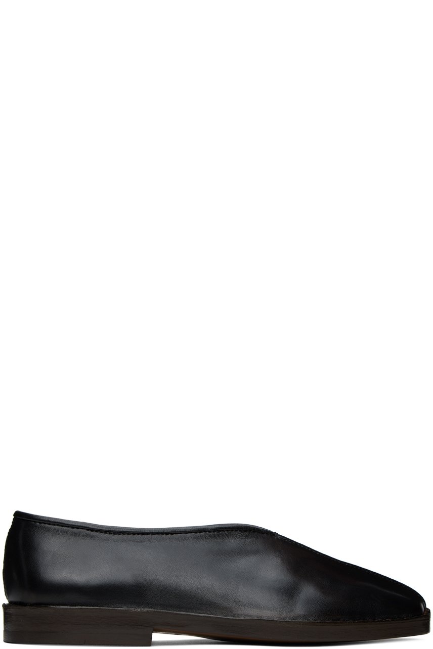 LEMAIRE - Black Flat Piped Slippers