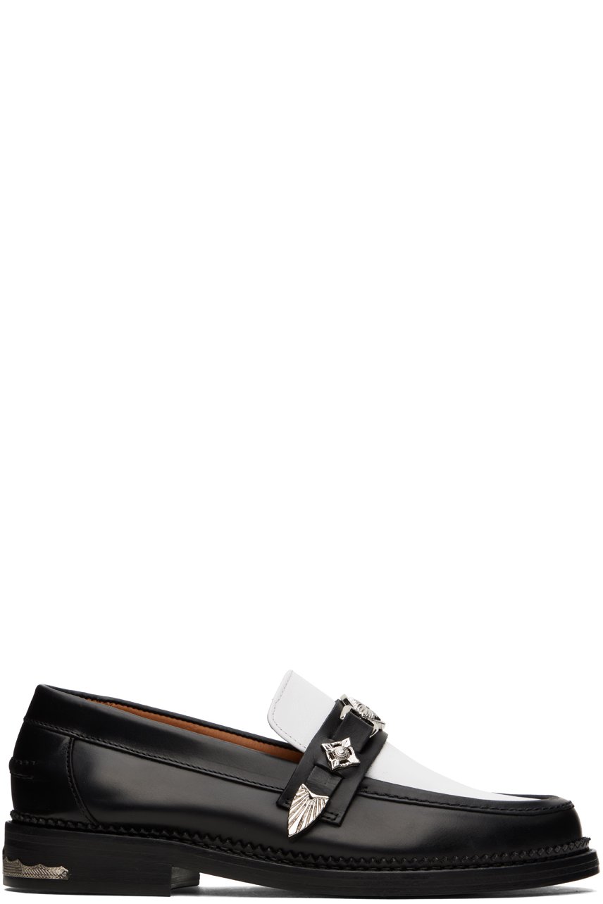 Toga Virilis - SSENSE Exclusive Black & White Hard Loafers