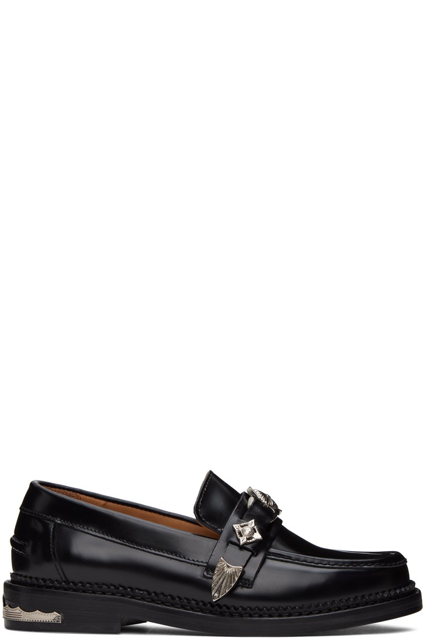 Toga Virilis - Black Polished Loafers