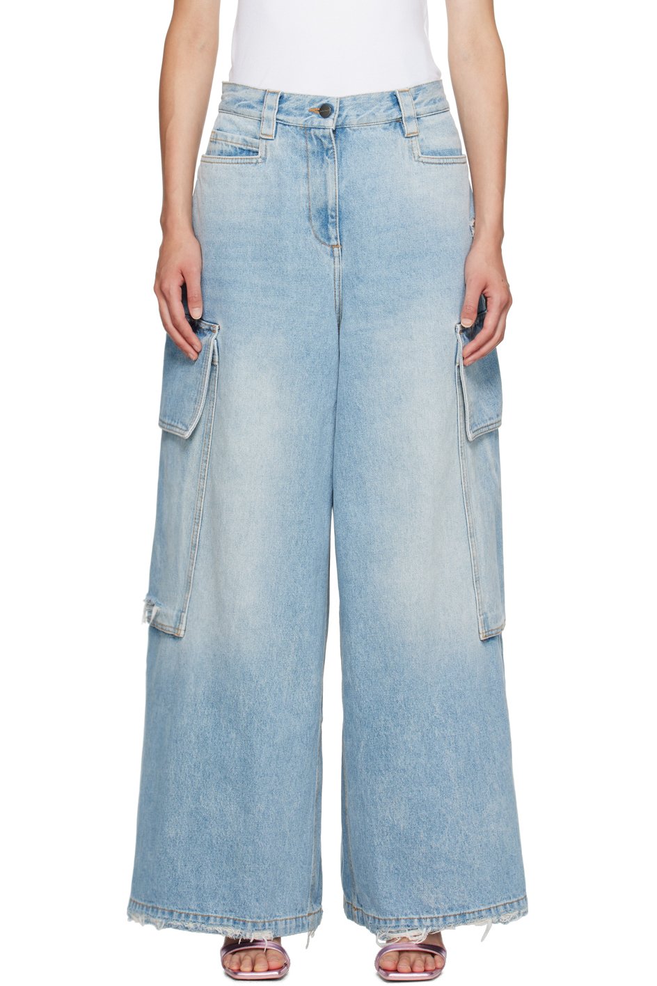 Palm Angels - Jean ample bleu