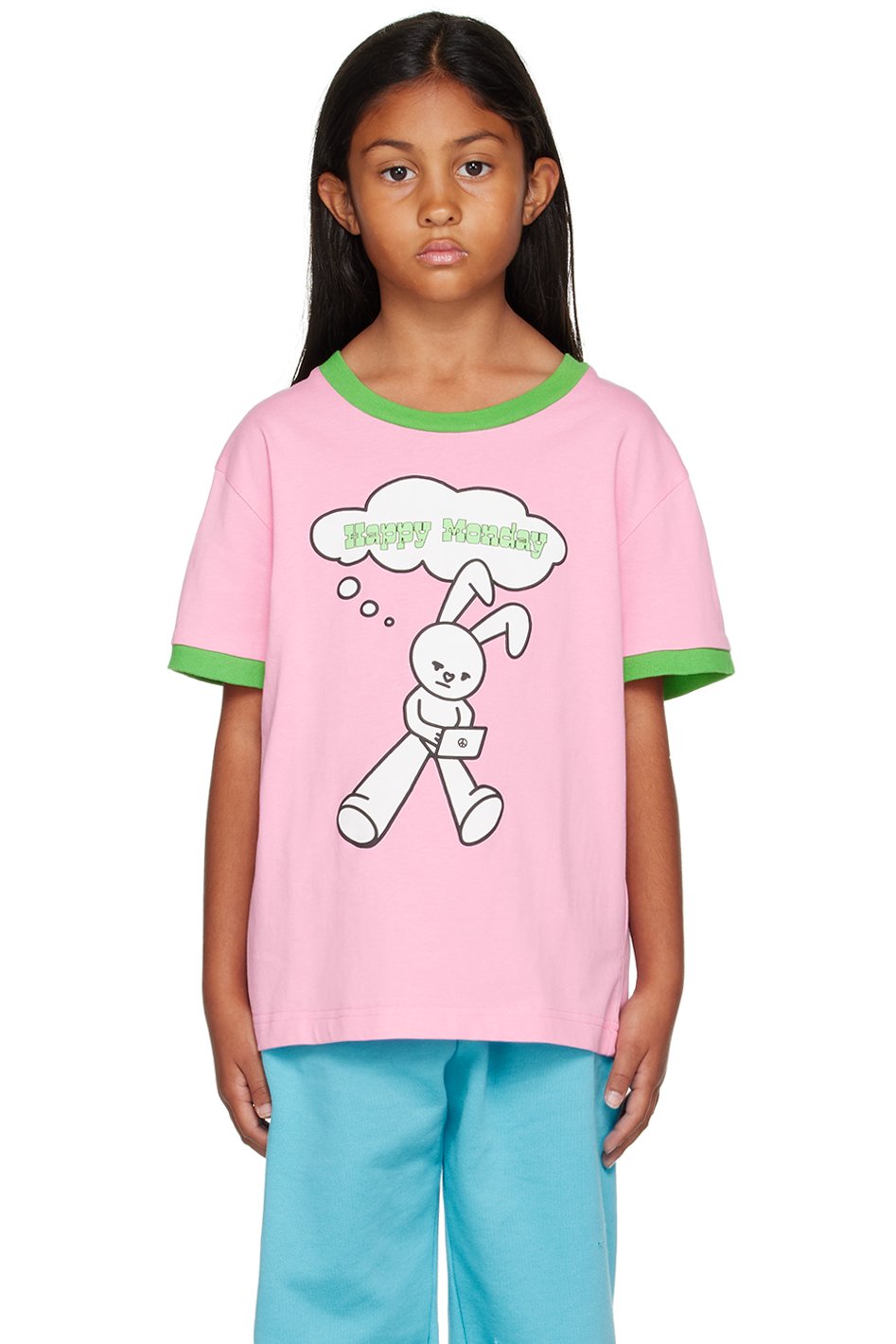NZKidzzz - Kids Pink 'Happy Monday' T-Shirt
