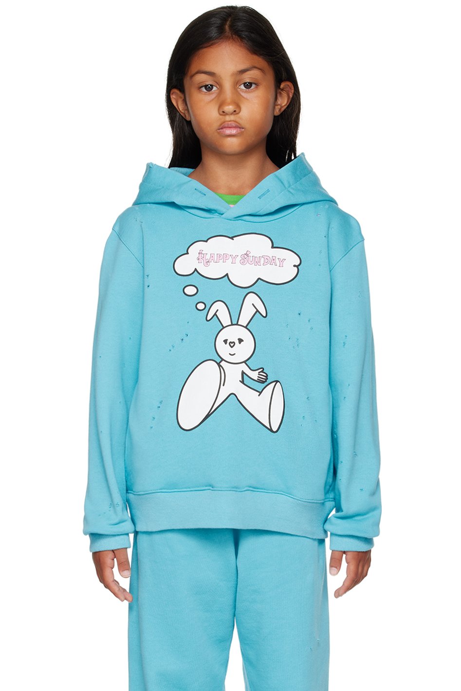 NZKidzzz - Kids Blue 'Happy Sunday' Hoodie
