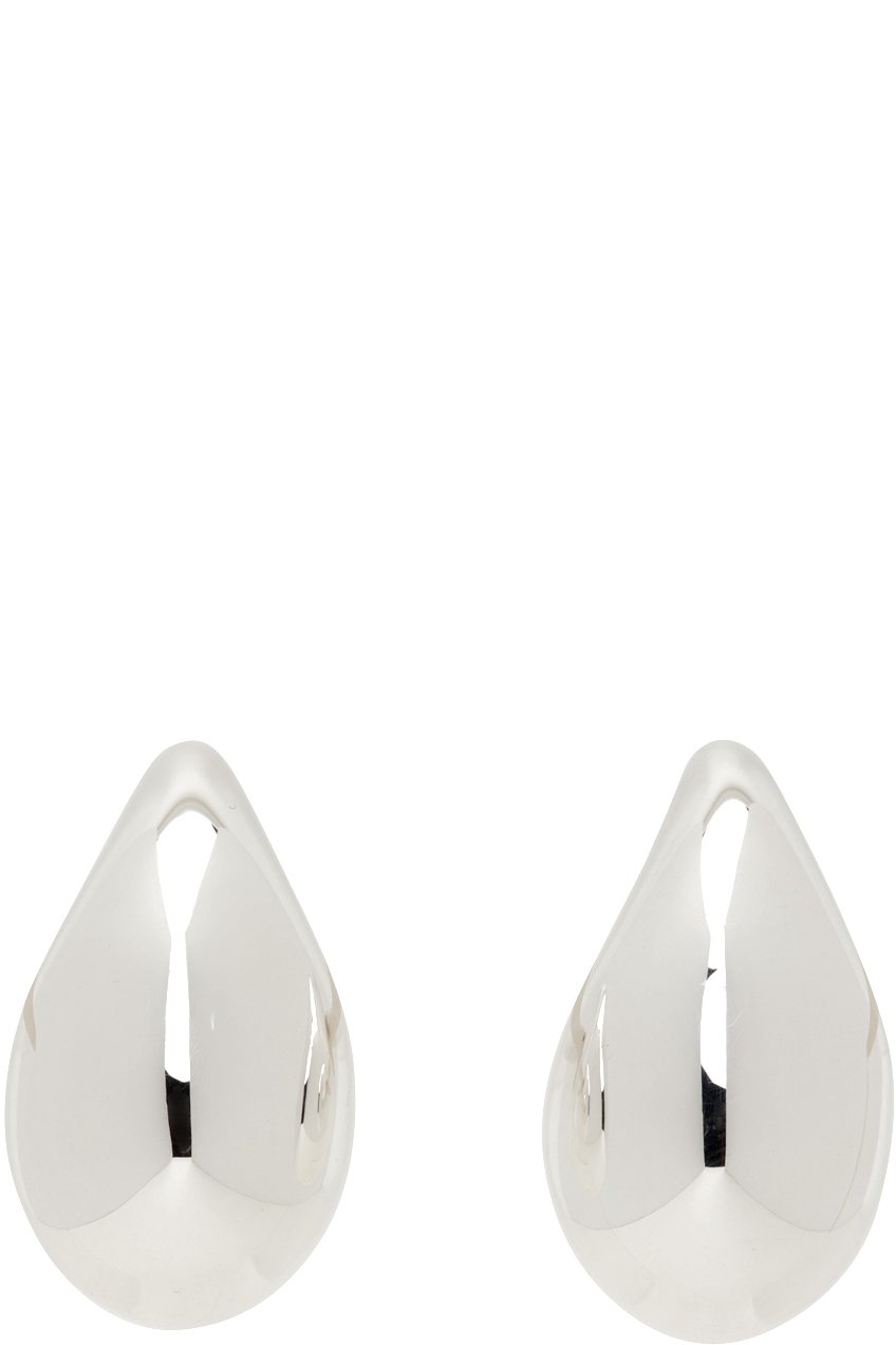 Bottega Veneta - Petites boucles d'oreilles pendantes argentées