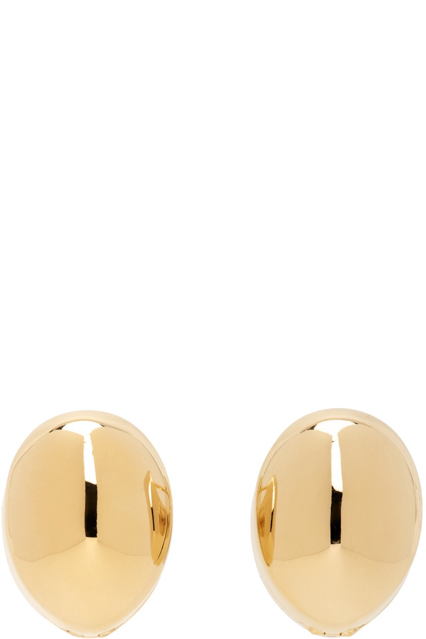 Bottega Veneta - Boucles d'oreilles à anneau dorées