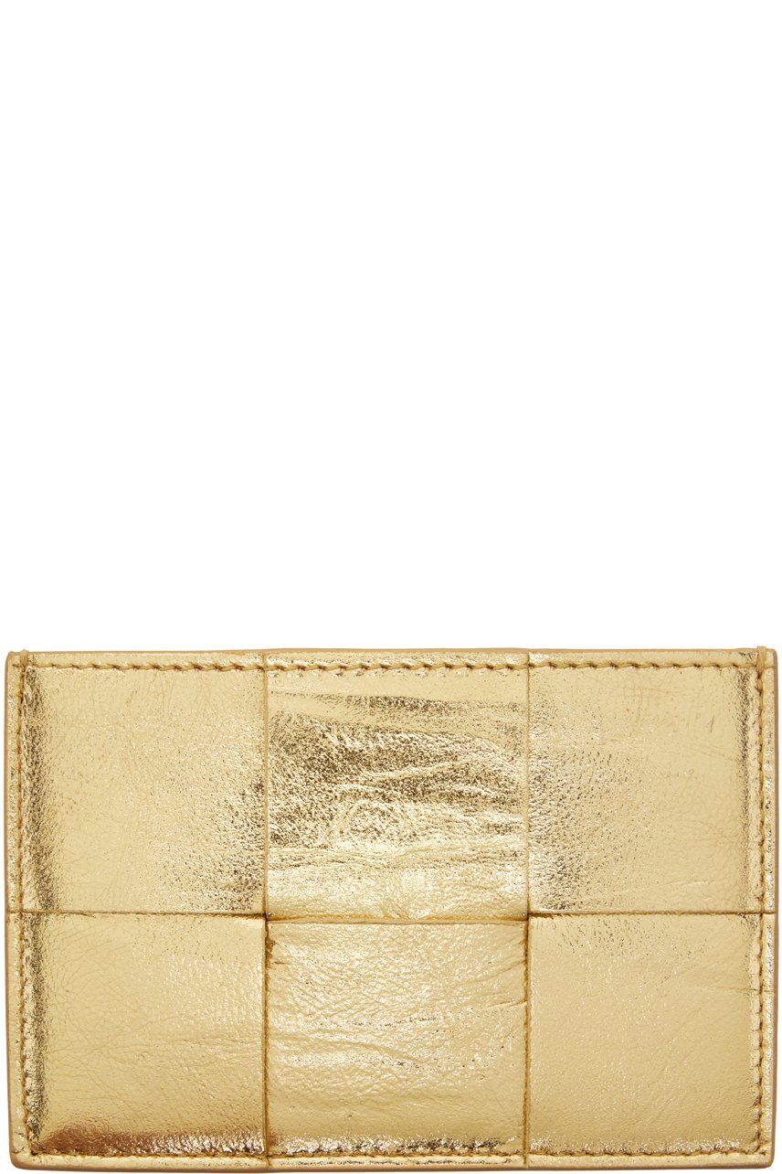 Bottega Veneta - Porte-carte Cassette doré