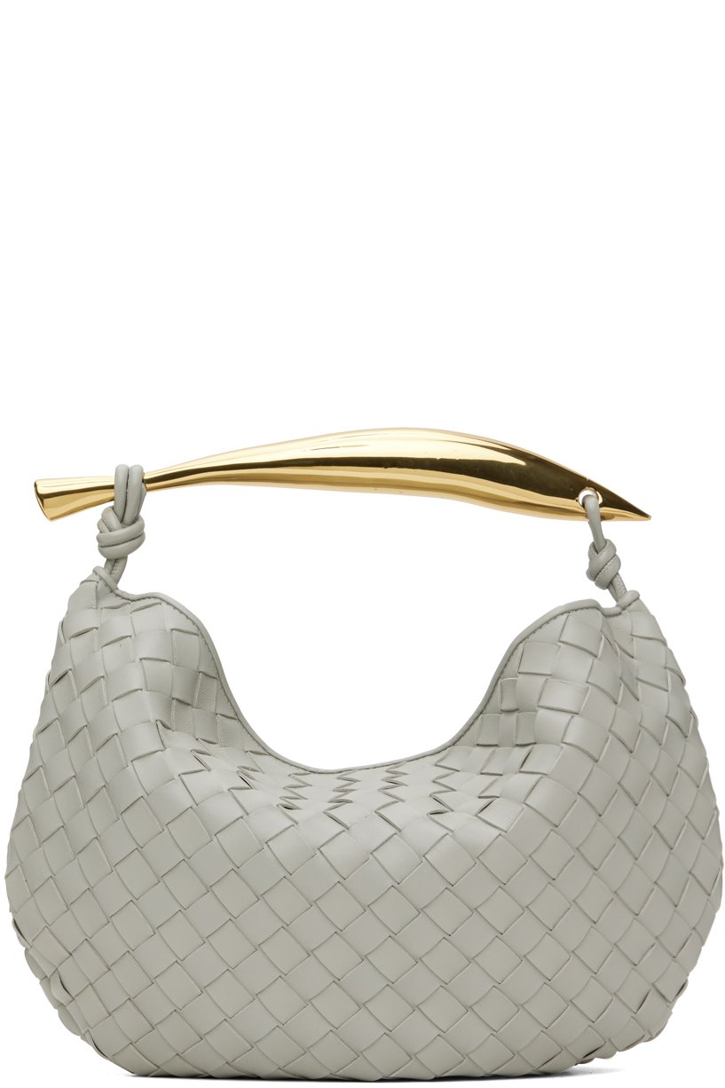 Bottega Veneta - Sac à main gris à poignée Sardine
