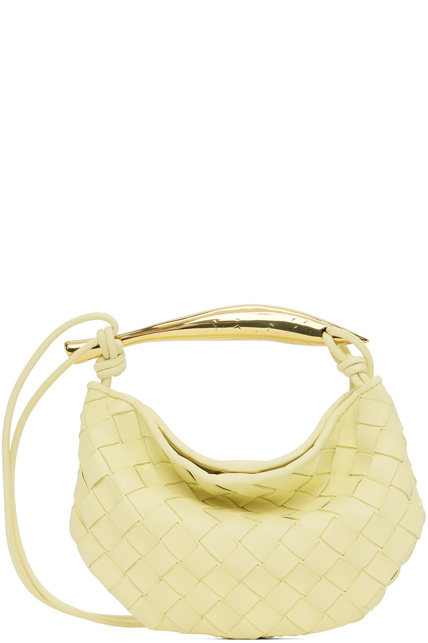 Bottega Veneta - Mini sac à bandoulière jaune à poignée Sardine