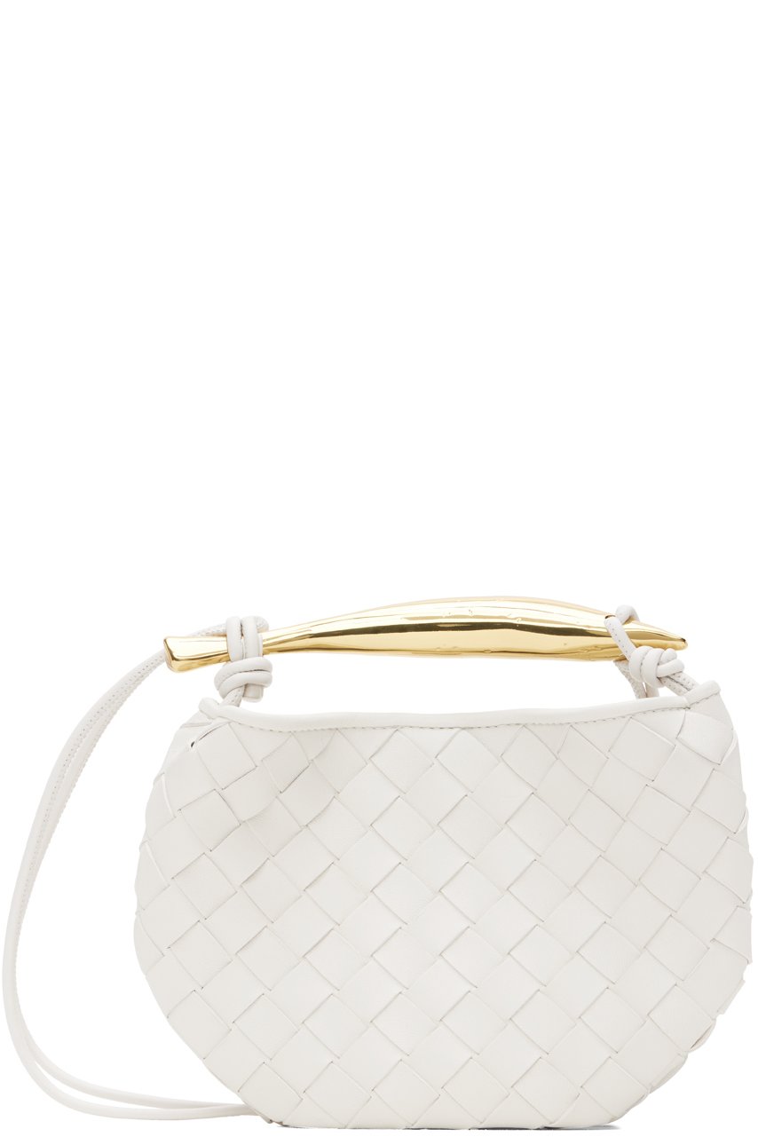 Bottega Veneta - Mini sac blanc à poignée Sardine