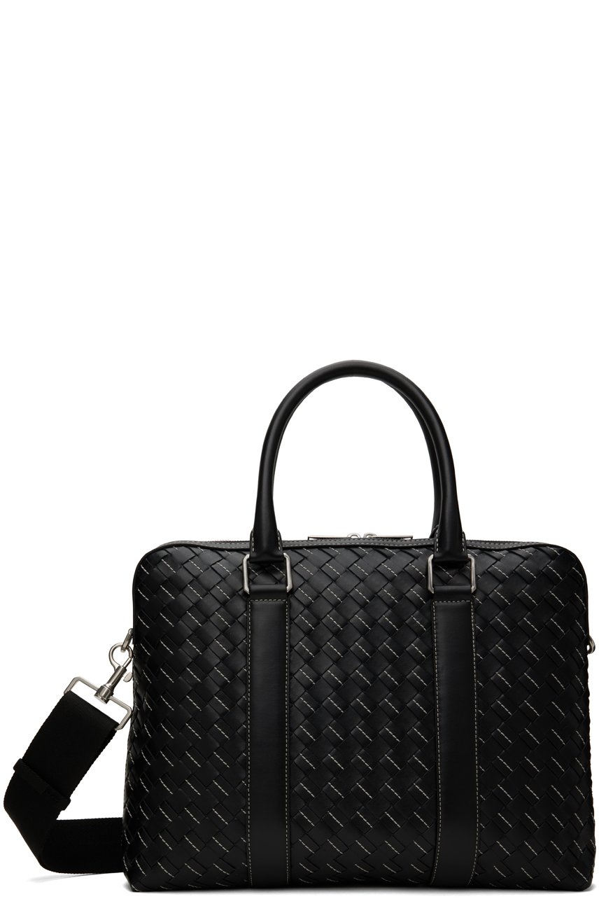 Bottega Veneta - Black Medium Classic Intrecciato Briefcase