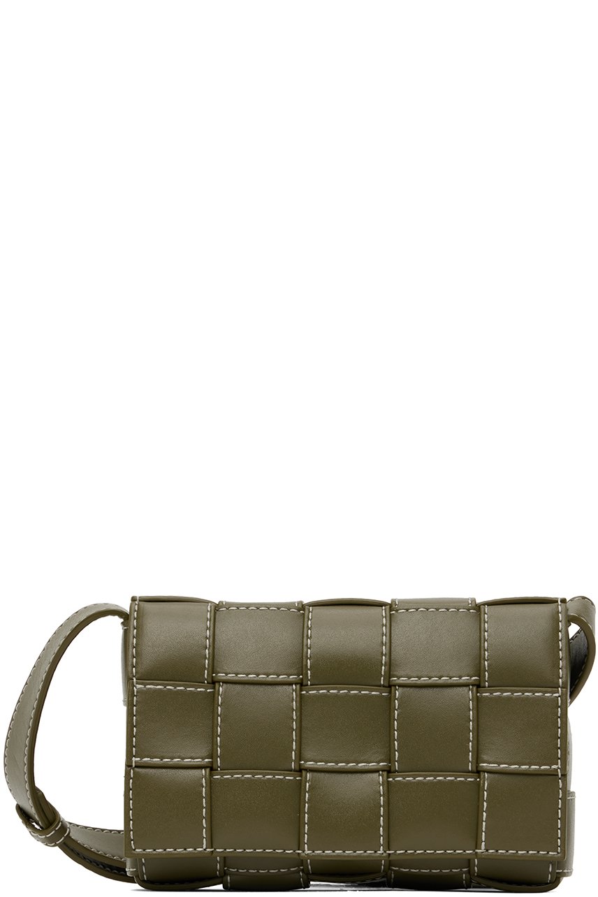 Bottega Veneta - 카키 스몰 카세트 숄더백