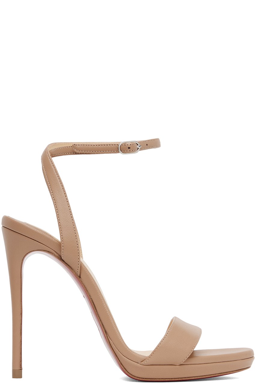 Christian Louboutin - Beige Loubi Queen 120 Heeled Sandals