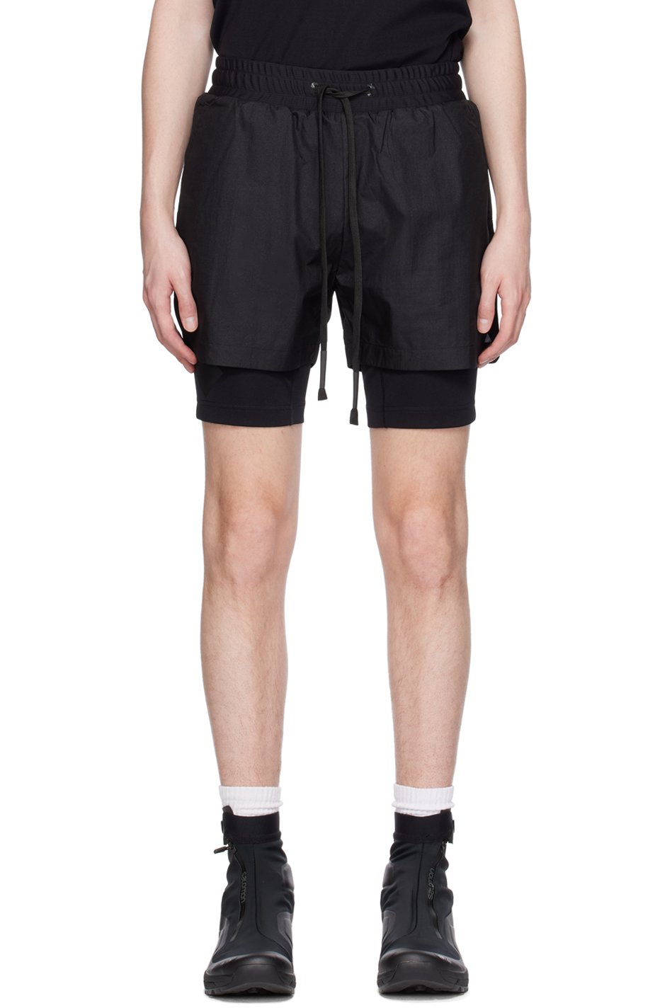 Templa - Black Layered Track Shorts