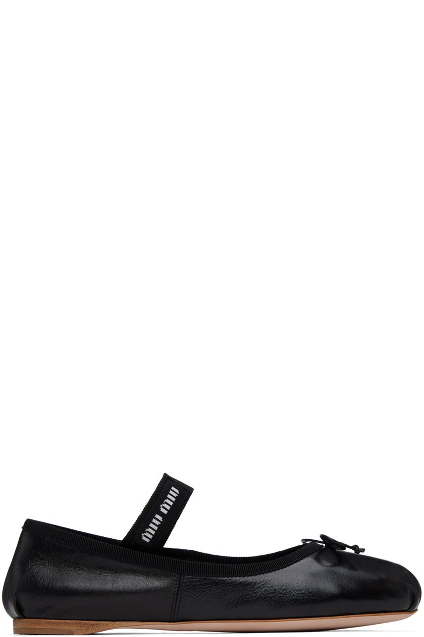 Miu Miu - Ballerines noires en cuir