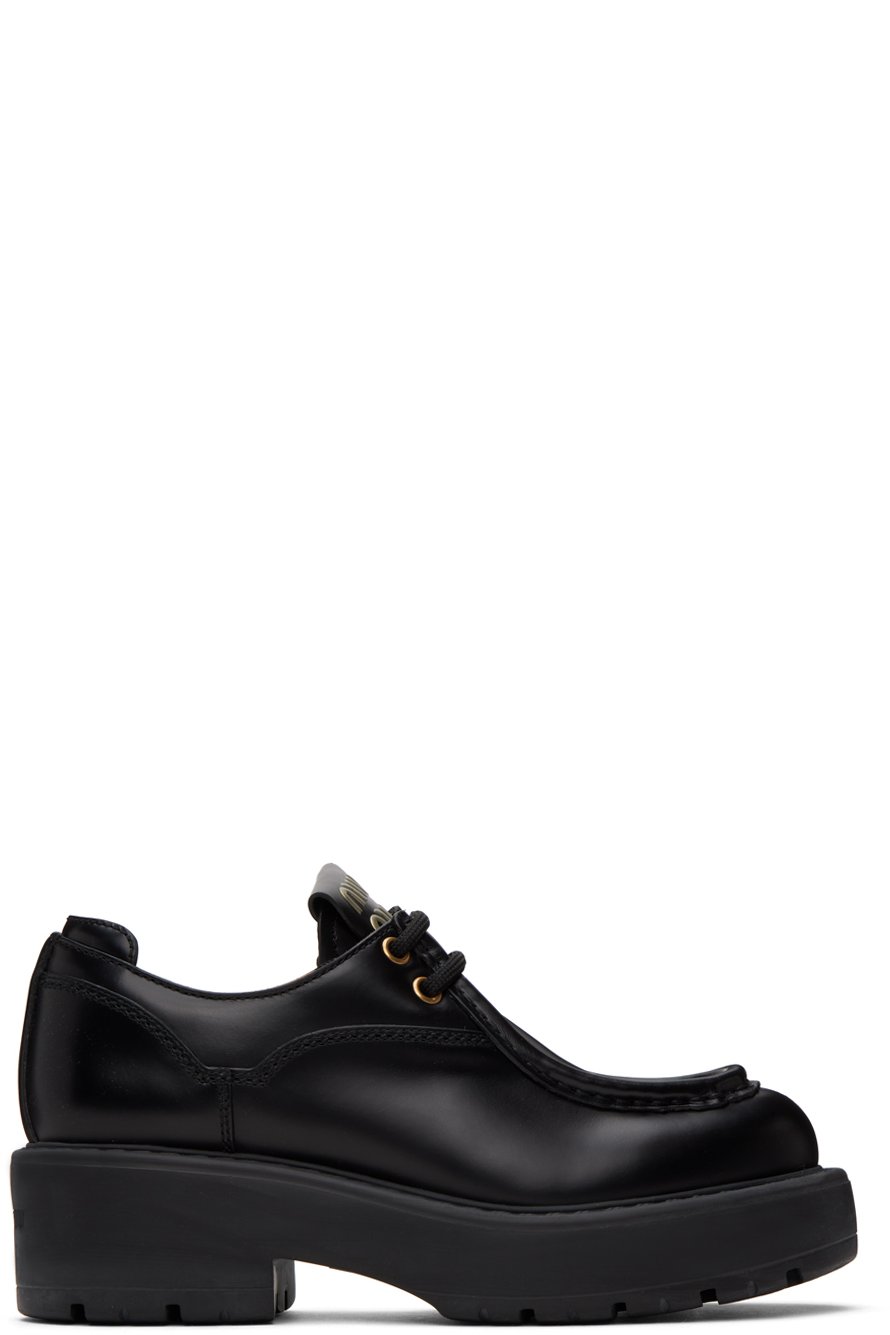 Miu Miu - Chaussures oxford noires à plateforme
