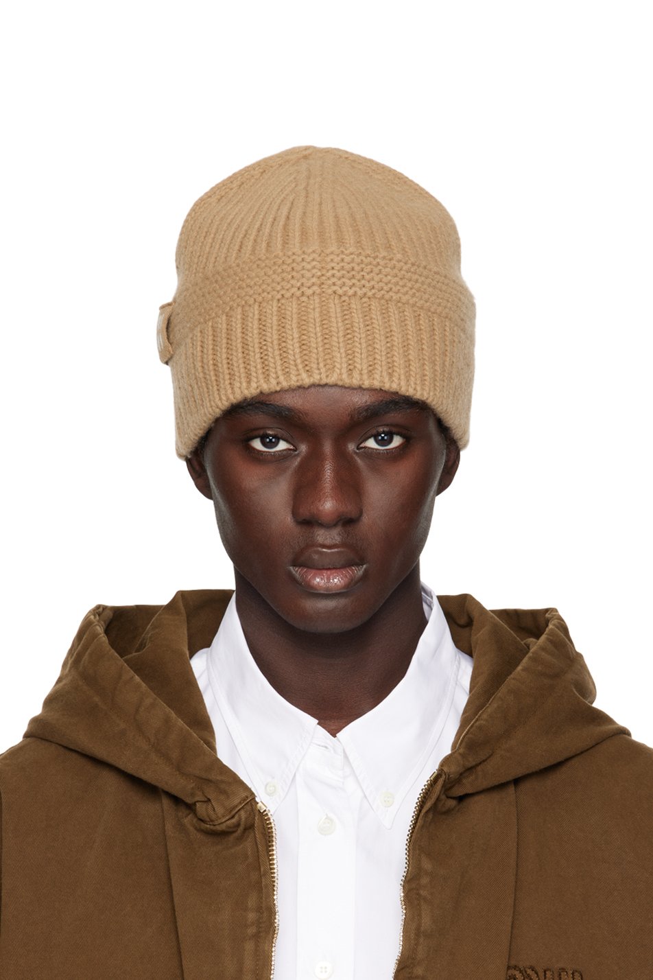 Miu Miu - Tan Patch Beanie