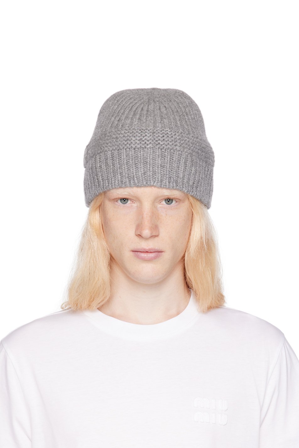 Miu Miu - Gray Patch Beanie