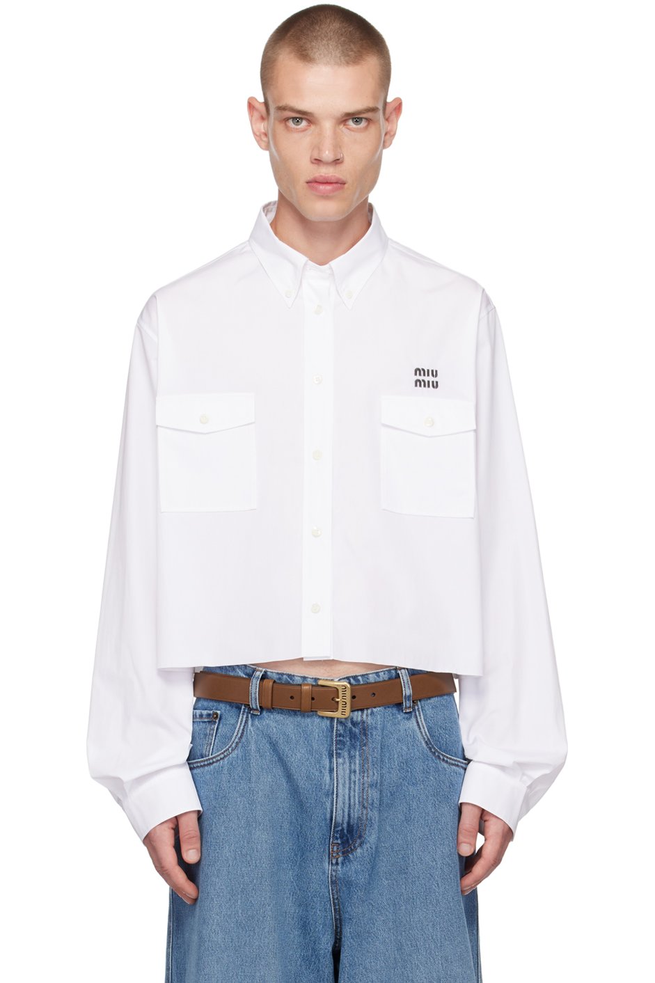 Miu Miu - Chemise blanche à boutons