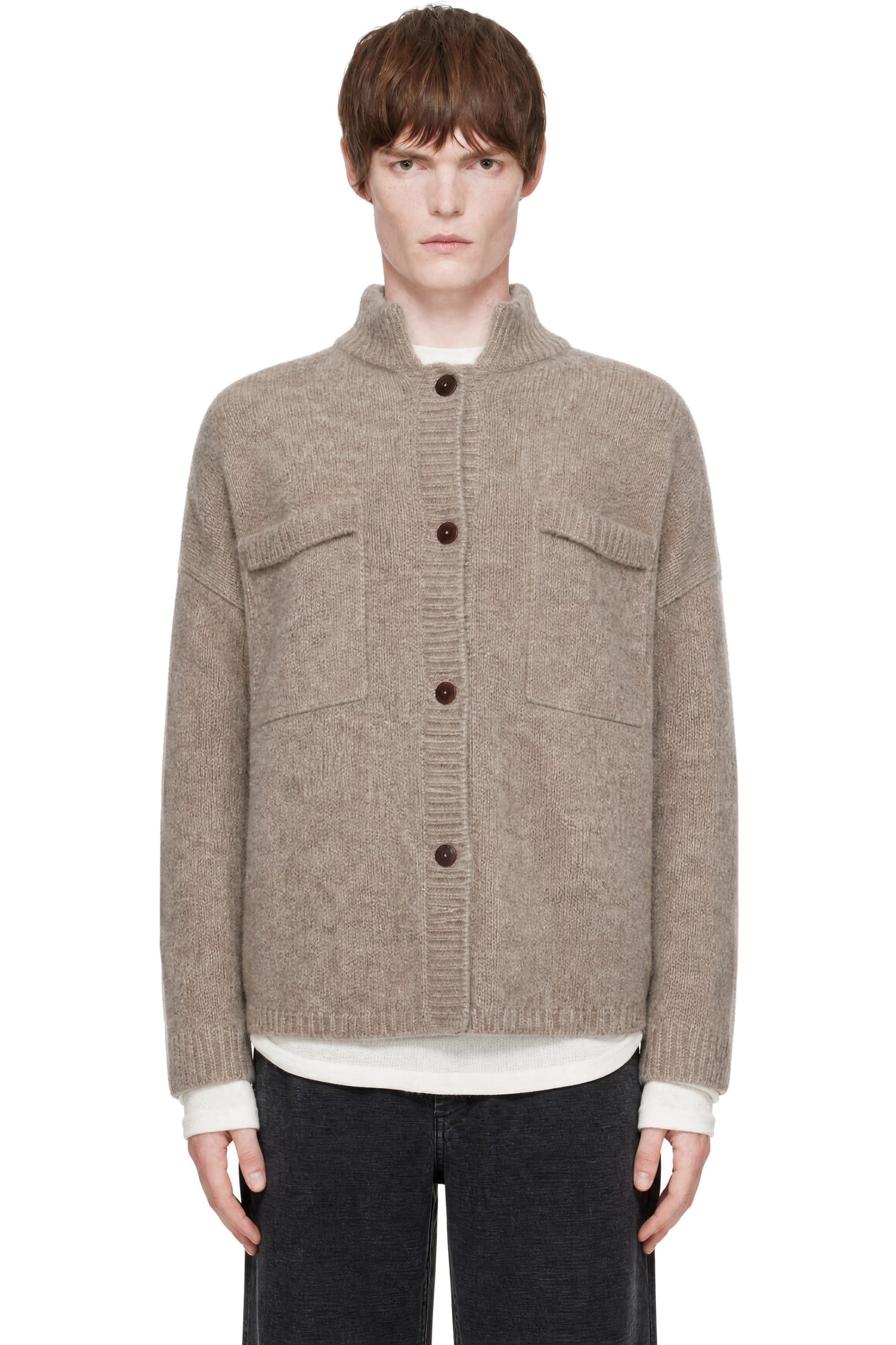 Cordera - Taupe Baby Alpaca Cardigan