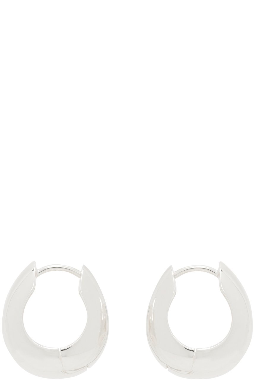 Sophie Buhai - Boucles d'oreilles à anneau argentées à charnière