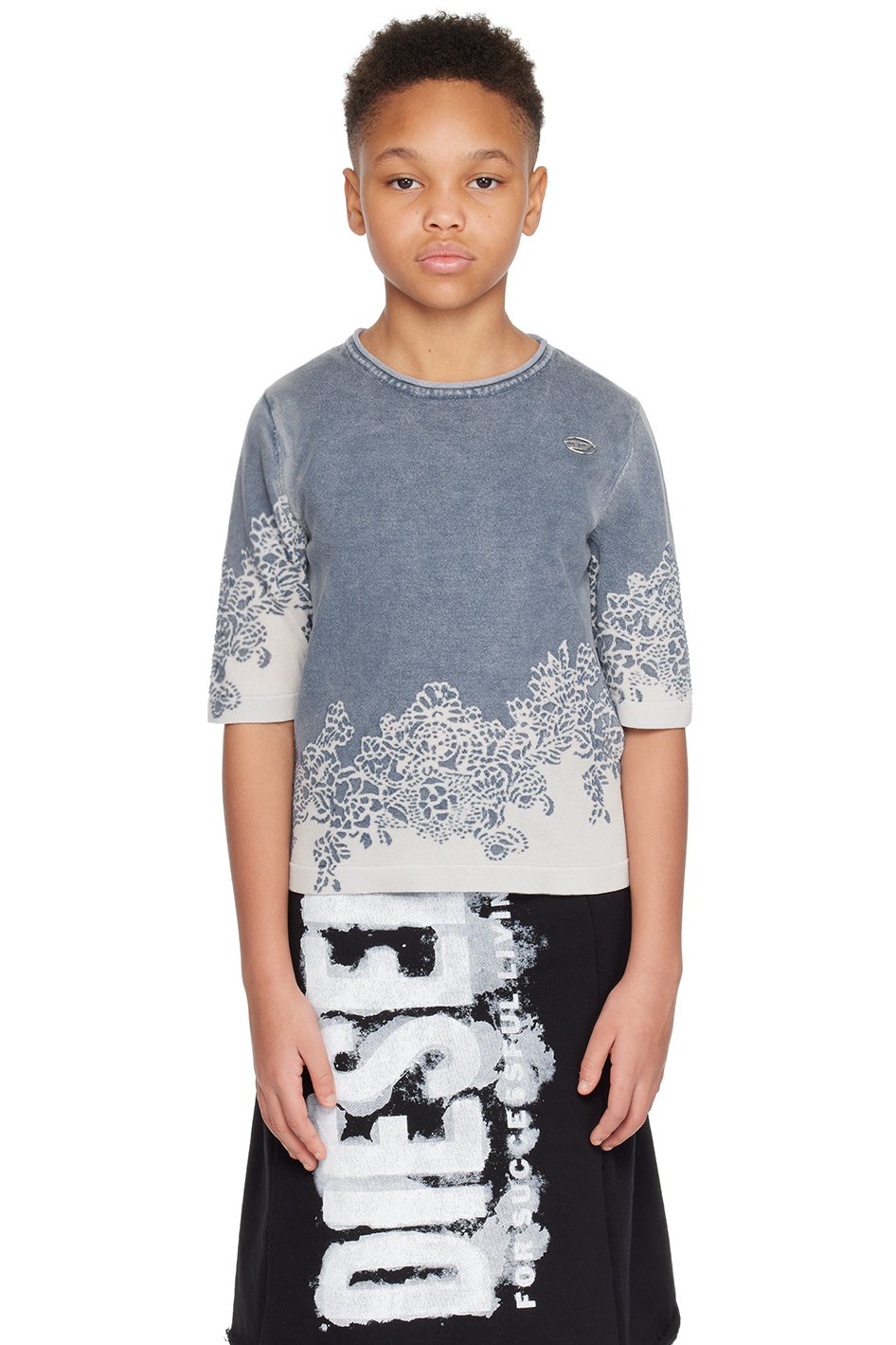 Diesel - Kids Blue Jacquard T-Shirt