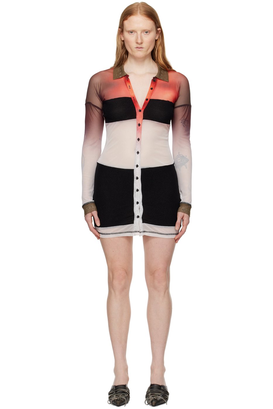 Ottolinger - Robe courte semi-transparente multicolore