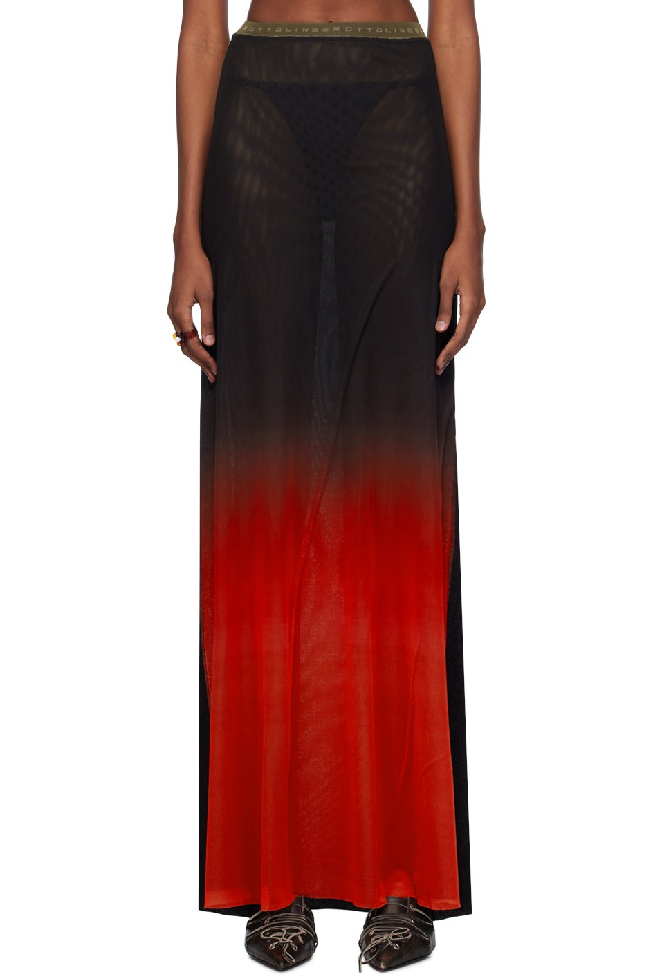 Ottolinger - Jupe longue semi-transparente multicolore