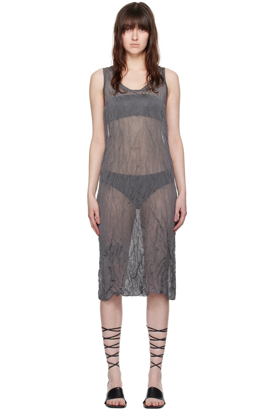 Filippa K - Crinkled Dress - Woman - Grey - XS