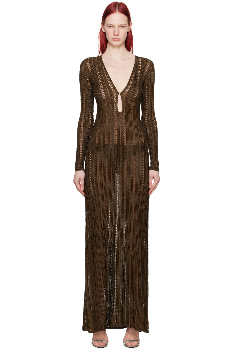 TOM FORD - Robe longue de soirée brune