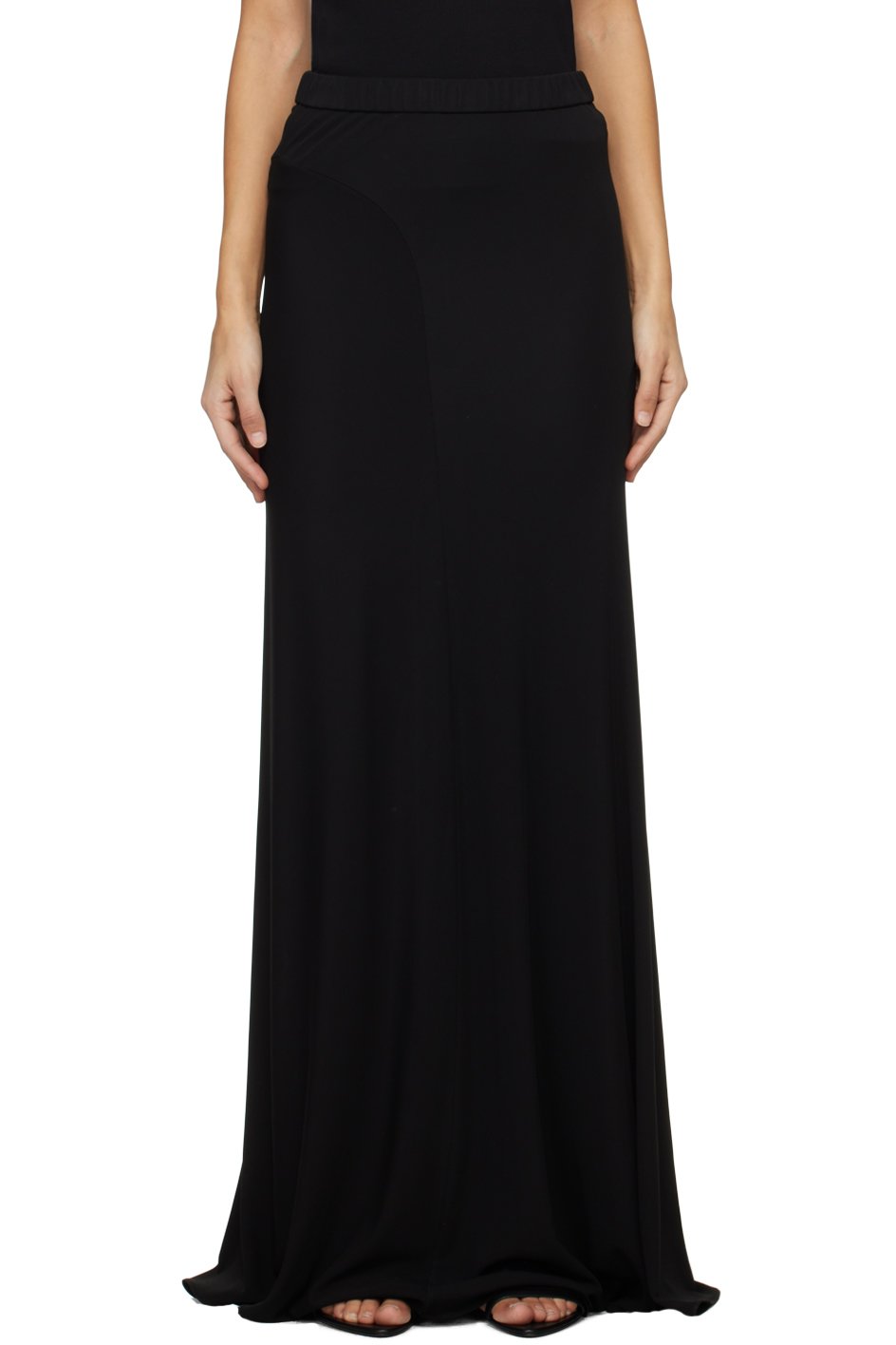 TOM FORD - Jupe longue noire à taille élastique
