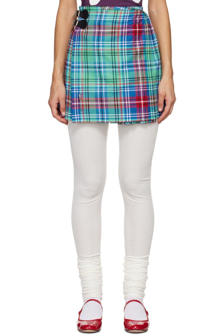 Charles Jeffrey LOVERBOY - Minijupe de style kilt bleue