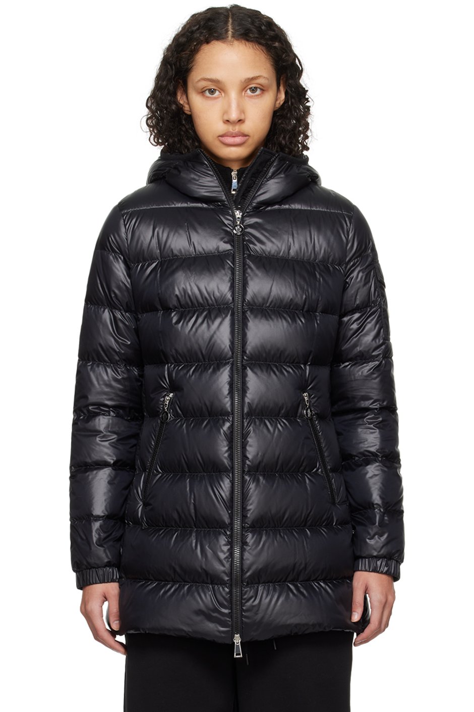Moncler - Blouson Glements noir rembourré en duvet