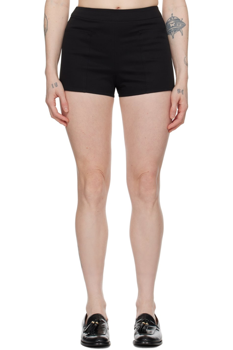 Max Mara - Short noir à cordon coulissant